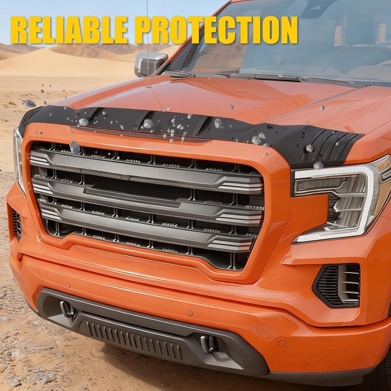 Maxzina حامي غطاء محرك TPE متوافق مع 2019-2025 2026 GMC Sierra 1500 درع غطاء محرك TPE حارس غطاء محرك لملحقات Sierra 2025 - Image 5